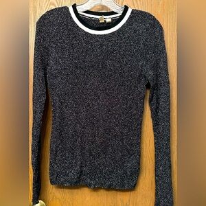 Moth Anthropologie Black Glitter Stretch Sweater Women’s Size Small